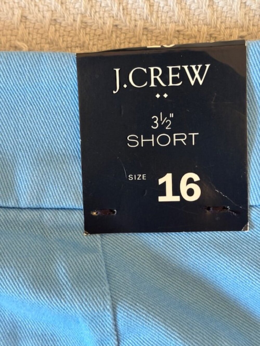 J. Crew 3.5" Classic Chino Short in Mountain Bird Blue Women's Size 16 - Picture 5 of 8